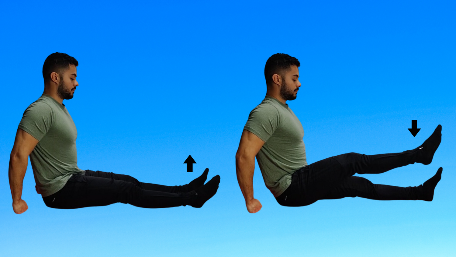 2- Sittande benlyft - Övning för ländryggsmärta - Stabil Posture