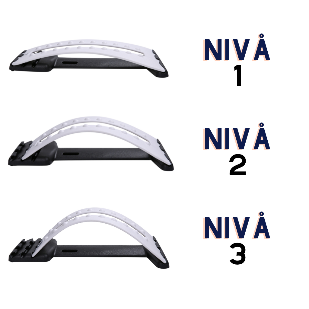 Tre Justeringsnivåer Ländryggs Sträckare - Stabil Posture
