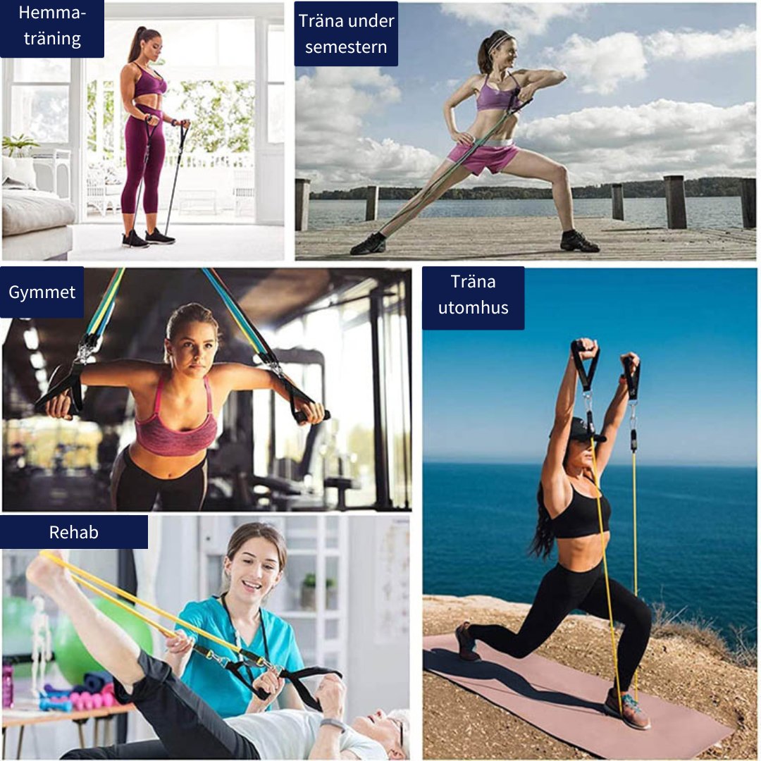 Träningsband används av kvinnor utomhus och på gym - Stabil Posture