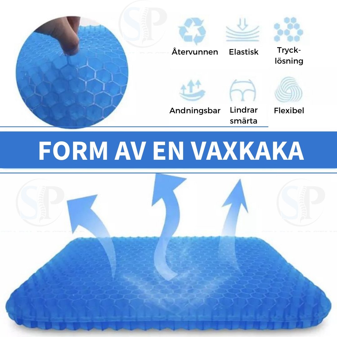 Ergonomisk Gel Sittdyna - Stabil Posture