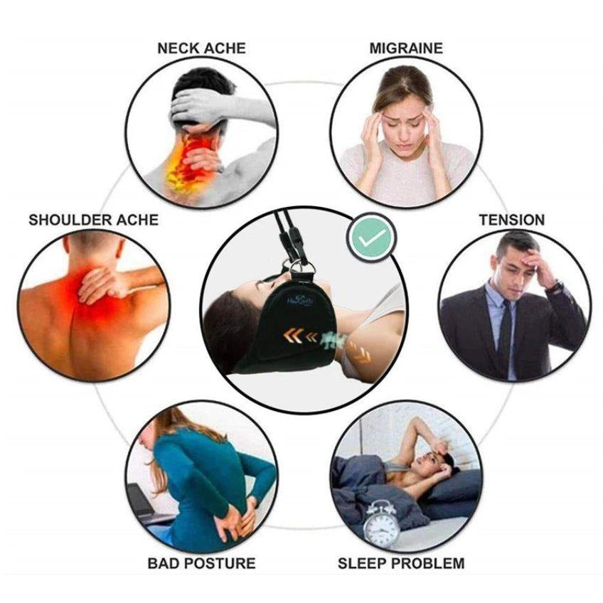 Översikt över olika användningsområden för neck hammock: nacksmärta, migrän, sömproblem, dålig hållning - Stabil Posture