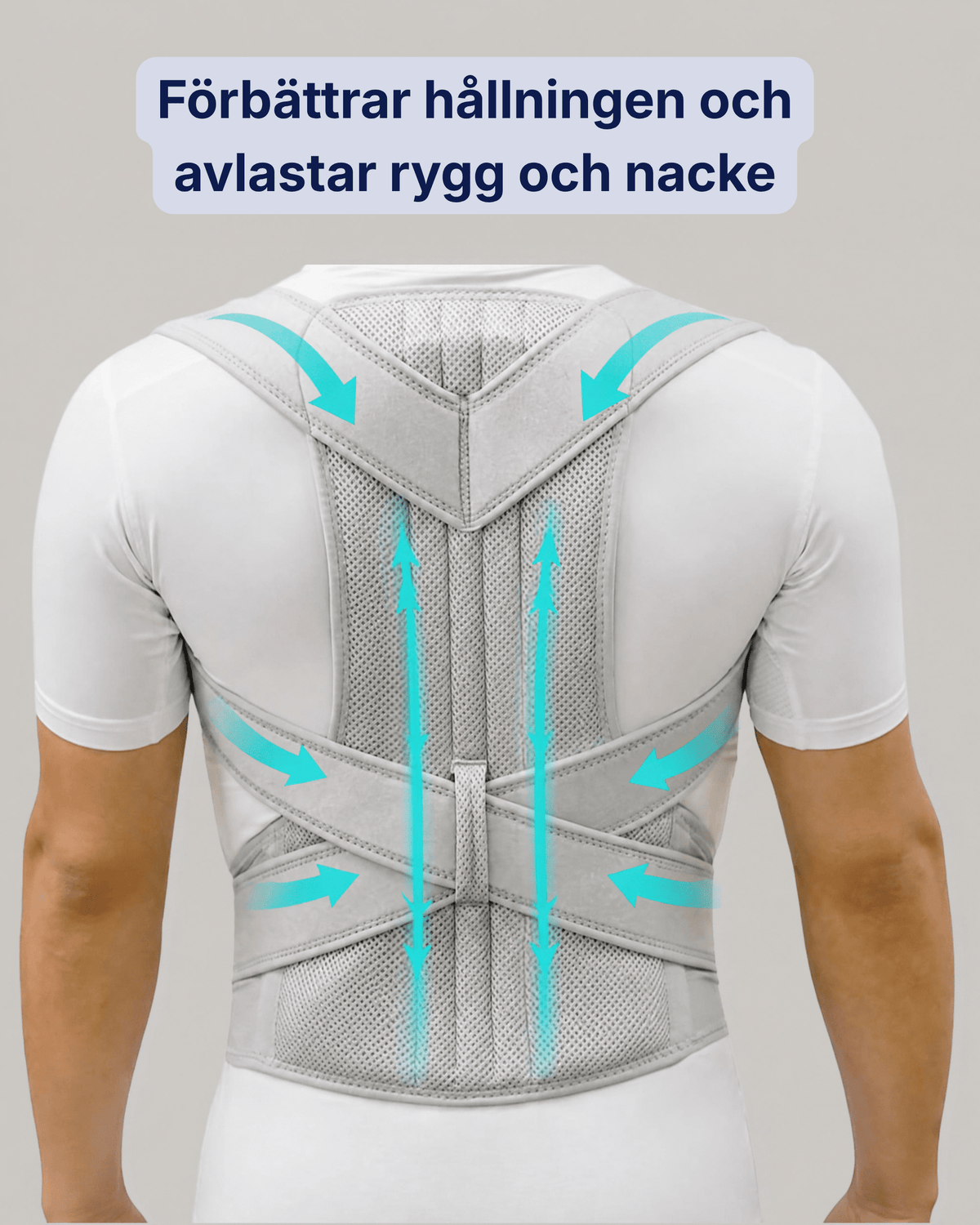 Hållningsväst Stabil Vit Design - Stabil Posture