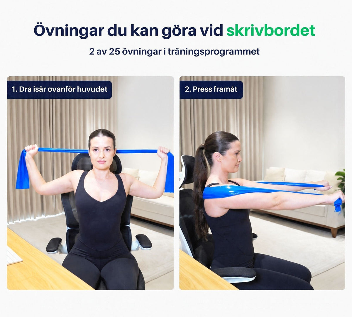 Stabil Vardag Träningspaket – gummiband + videoprogram - Stabil Posture