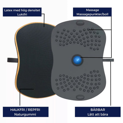Detaljerad närbild på balansbrädans yta – halksäker och lätt att rengöra