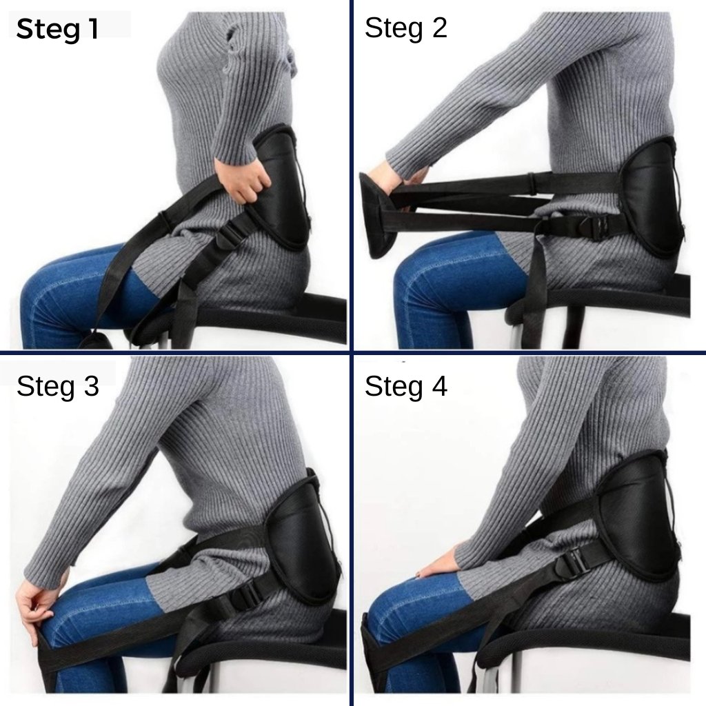 Ergonomisk Sittkorrigerare användningsguide - Stabil Posture
