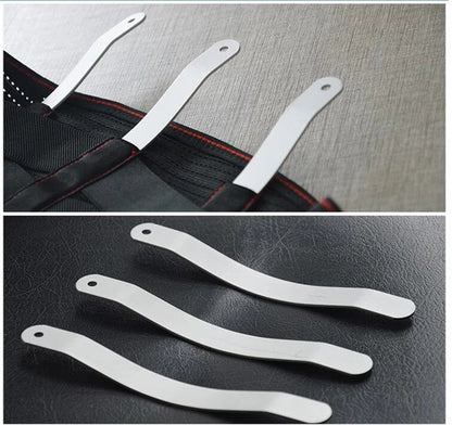 Närbild på skivor som ger stöd i ryggen – avtagbara & formbara - Stabil Posture